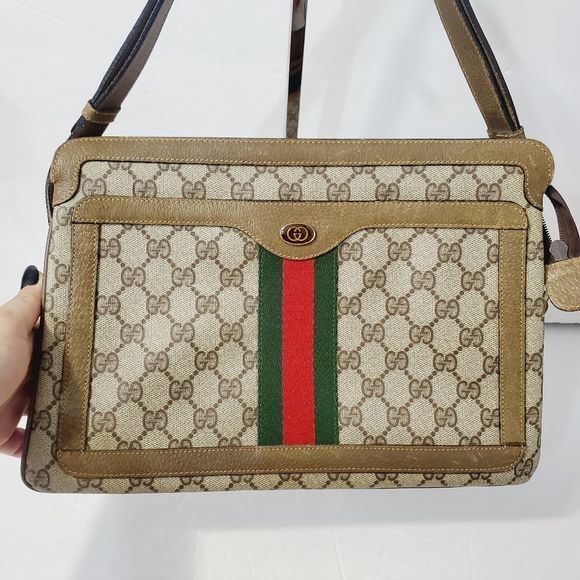 GUCCI Authentic Vintage  Ophidia red green web purse shoulder bag - Picture 2 of 16